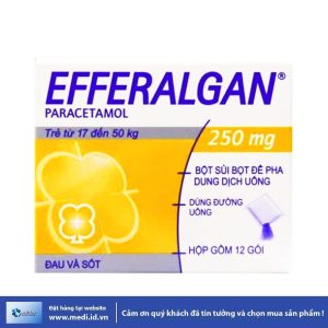 Efferalgan 250mg - Giảm đau, hạ sốt (H/12 gói) | France